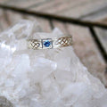 stackable celtic blue sapphire band