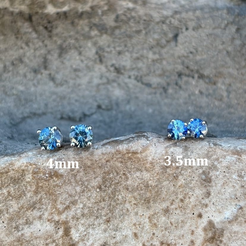 3.5mm Montana Sapphire Stud Earrings