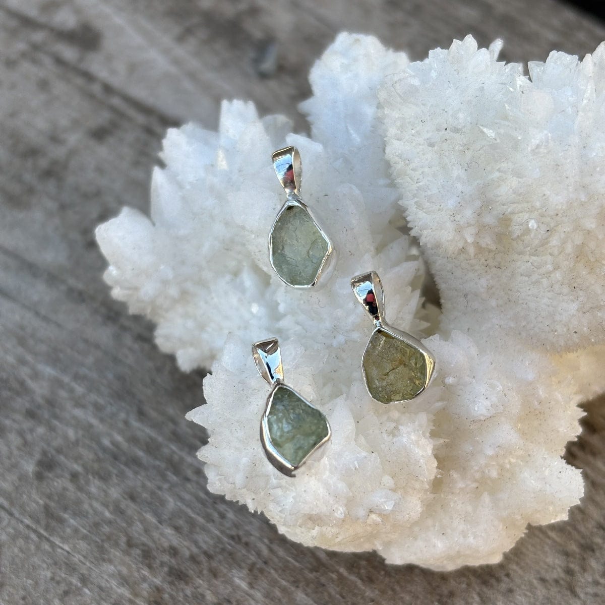 yellow hued montana sapphire pendants in sterling